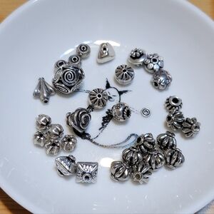 DESTASH:  Vintage Silver-plated Beads